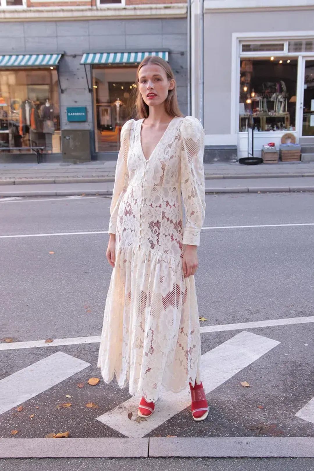 Mr. Larkin The Penny Dress Ivory Size 10 for rent on The Volte - main image