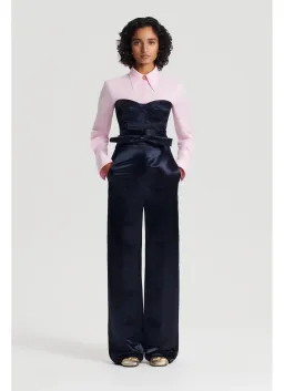 Scanlan Theodore French Satin Bustier Navy Size 6 for rent on The Volte - image 1