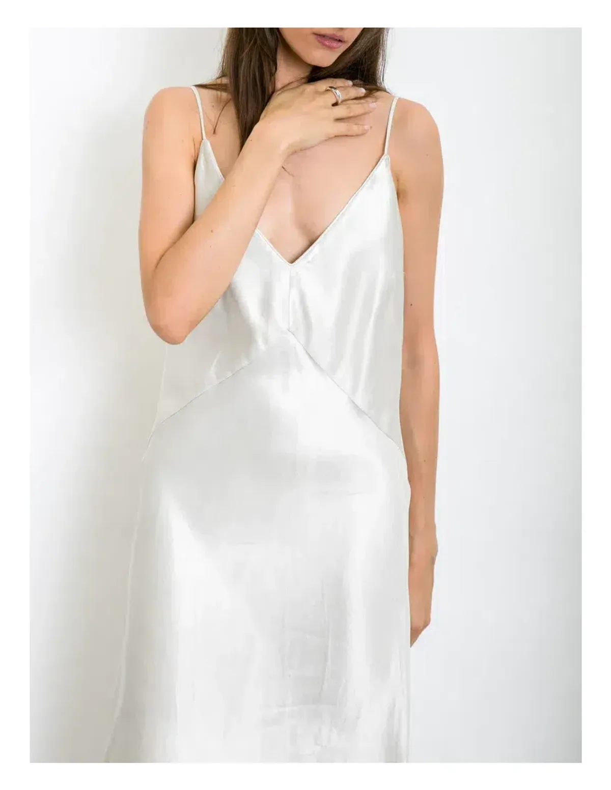 Christopher Esber Dune Structured Cami Dress Silver Size 6 - Image 2