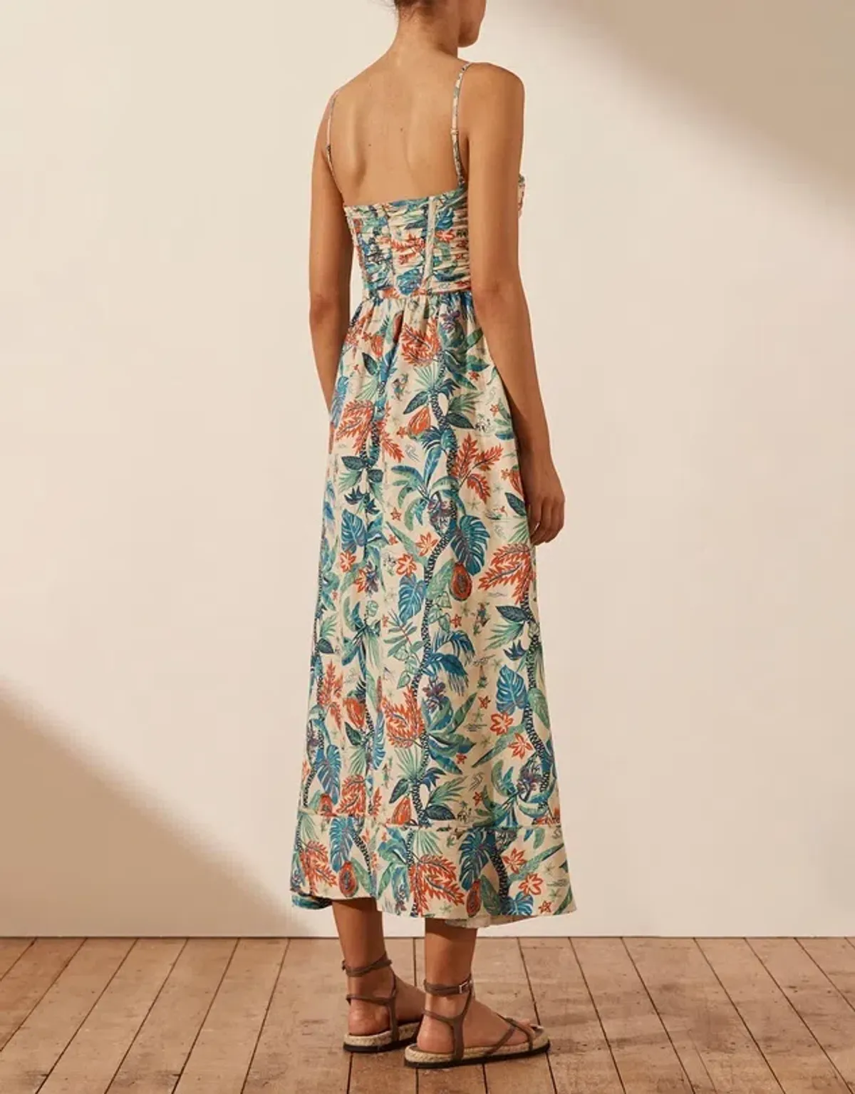 Shona Joy Mahalo Ruched Panel Midi Dress; size 12 - Image 4