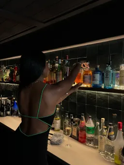 Paris Georgia Vita Maxi Dress Black/Green Size XS AU 6 for rent on The Volte - image 8