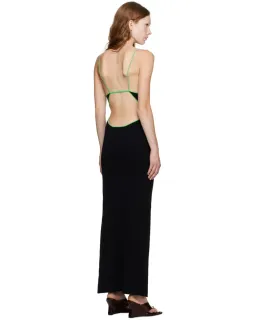 Paris Georgia Vita Maxi Dress Black/Green Size XS AU 6 for rent on The Volte - image 3