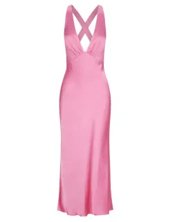 Shona Joy Arienzo Plunge Cross Back Dress Pink Size AU 8 for rent on The Volte - image 4