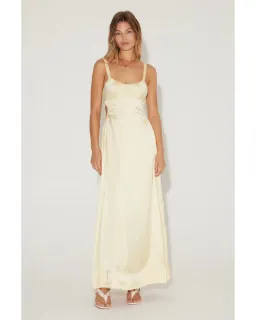 Hansen and Gretel Carlos Dress Maxi in Lemon Size XS / AU 6 for rent on The Volte - image 1
