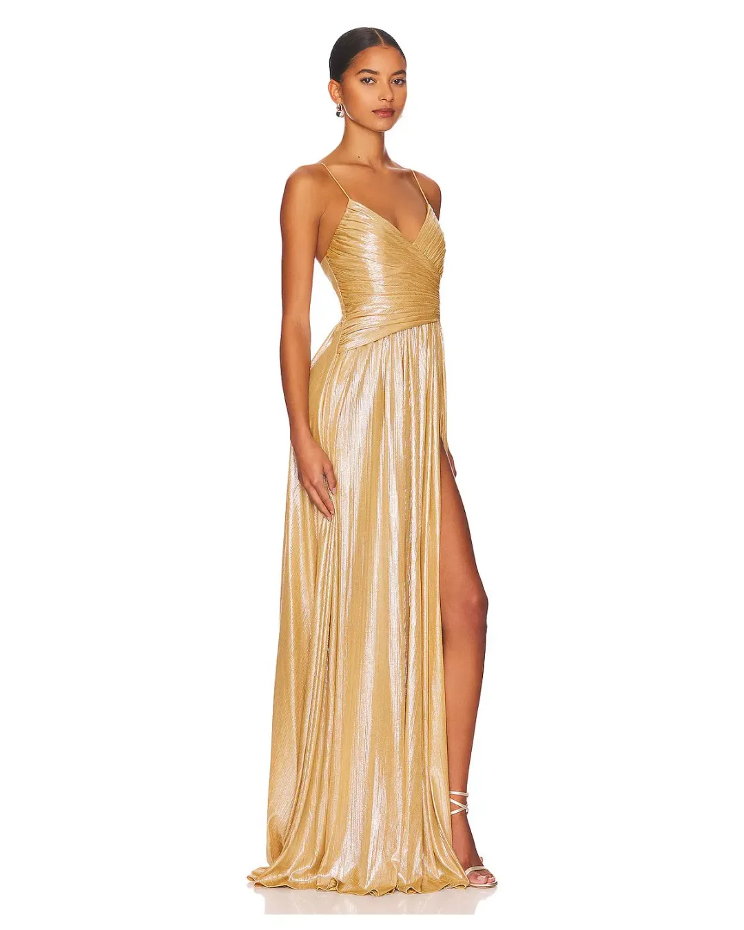 Retrofete Doss Dress Gold Size AU 6 for rent on The Volte - main image