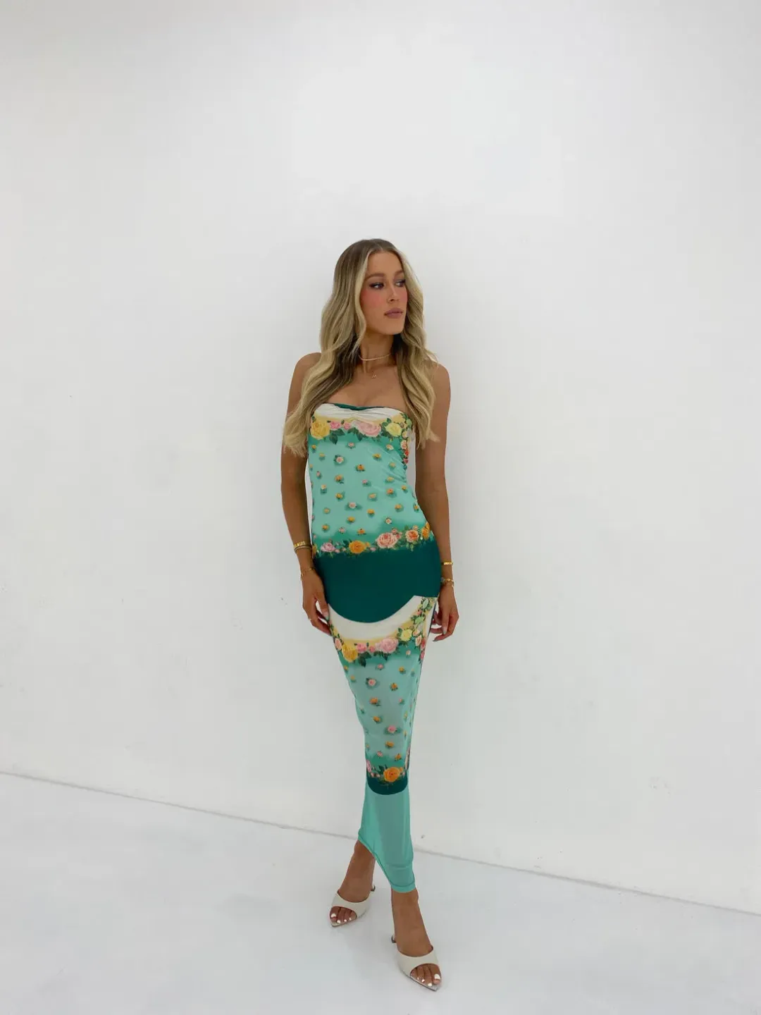 Jean Paul Gaultier Bandeau Dress Floral Size XS / AU 6 for rent on The Volte - main image