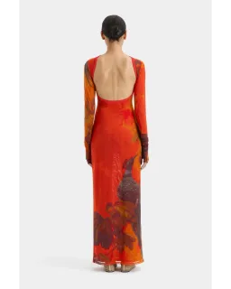 Sir The Label Libertine Cut Out Midi Dress Wren Print Size 0 / AU 6 for rent on The Volte - image 8