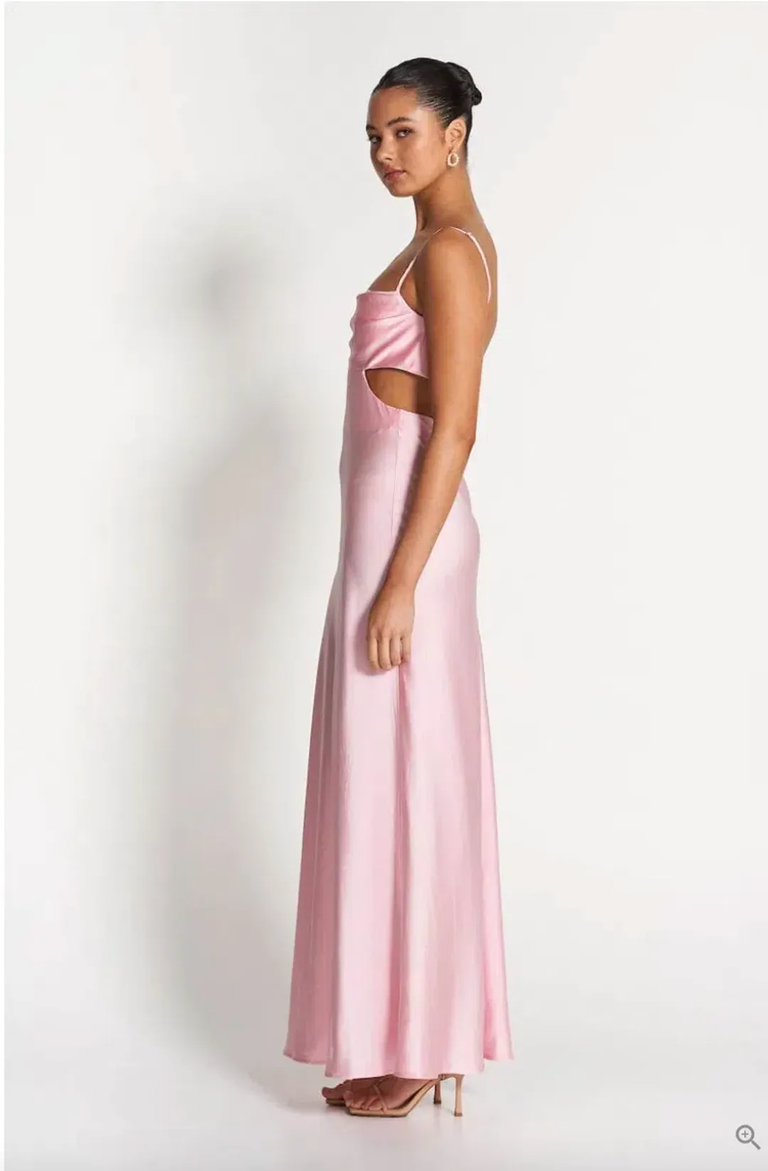 Sofia The Label Leah Cut-Out Silk Gown in Pink Size 10 for rent on The Volte - main image