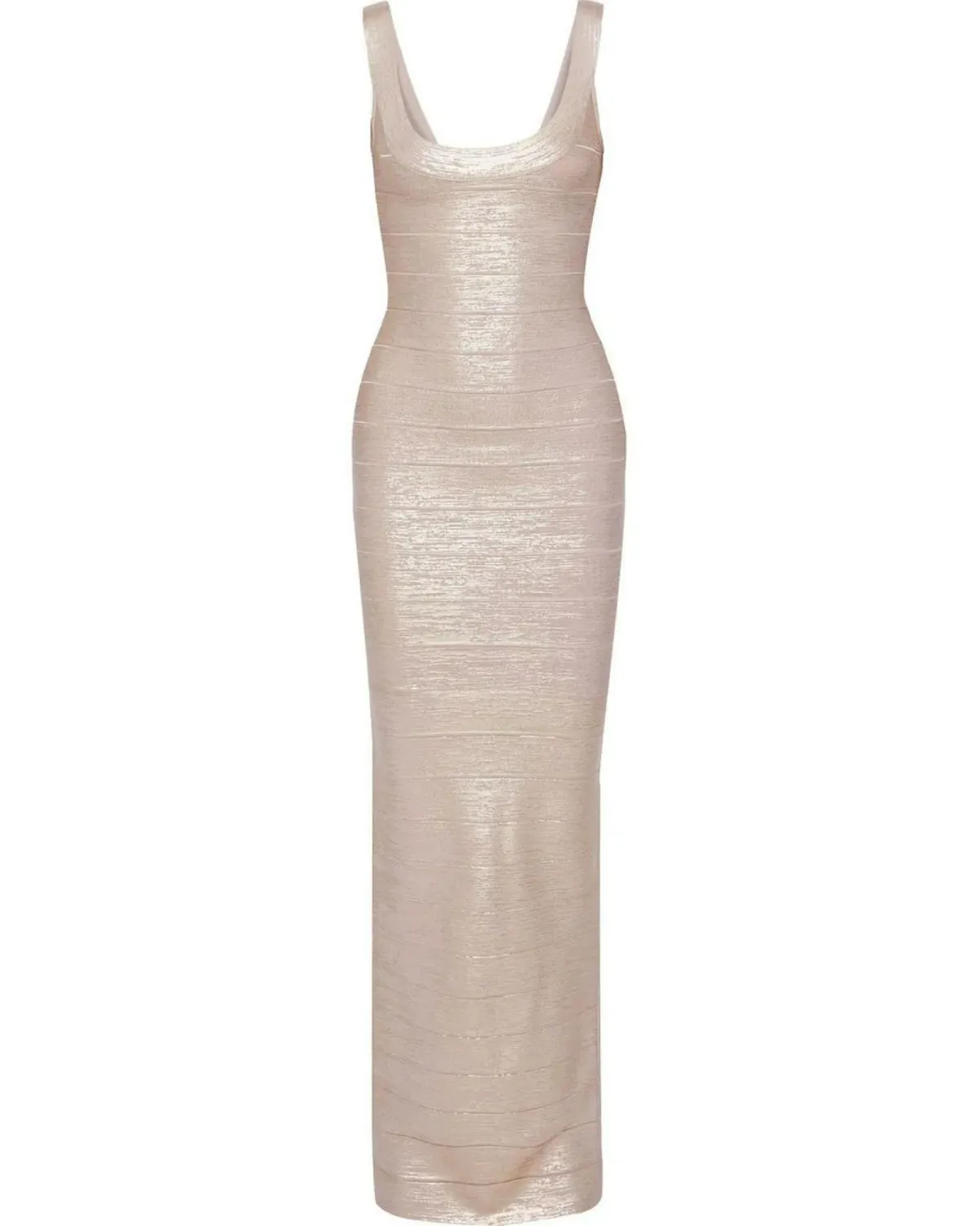 Herve Leger Bandage Gown Scoop Rose Gold Size AU XXS / AU 4 - Image 2