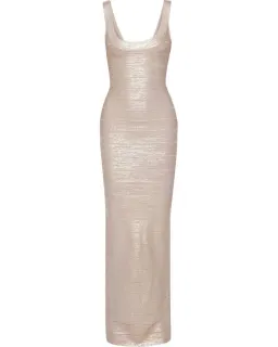 Herve Leger Bandage Gown Scoop Rose Gold Size AU XXS / AU 4 for rent on The Volte - image 2
