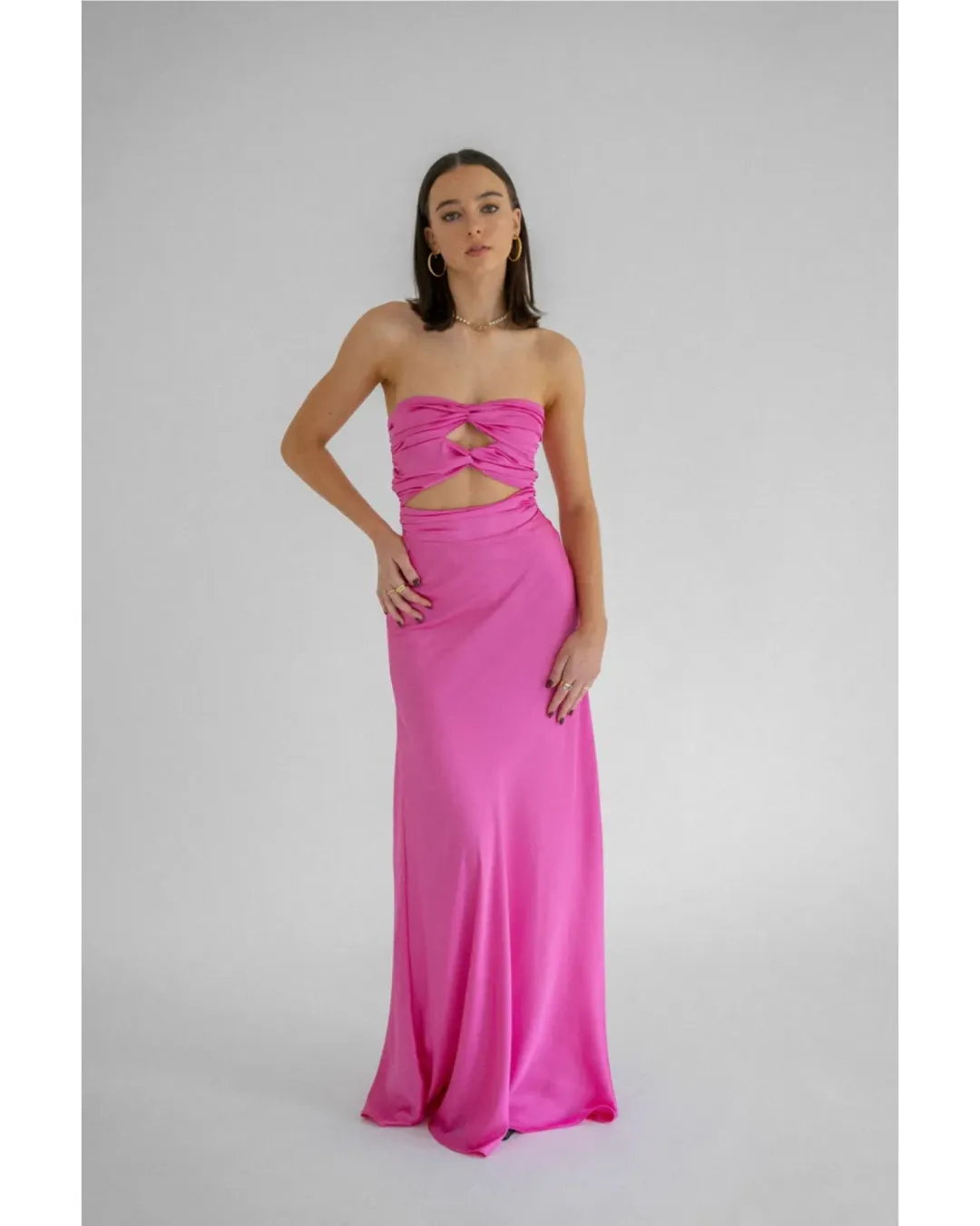 HNTR The Label Inka Gown Pink Size S / AU 8 for rent on The Volte - main image