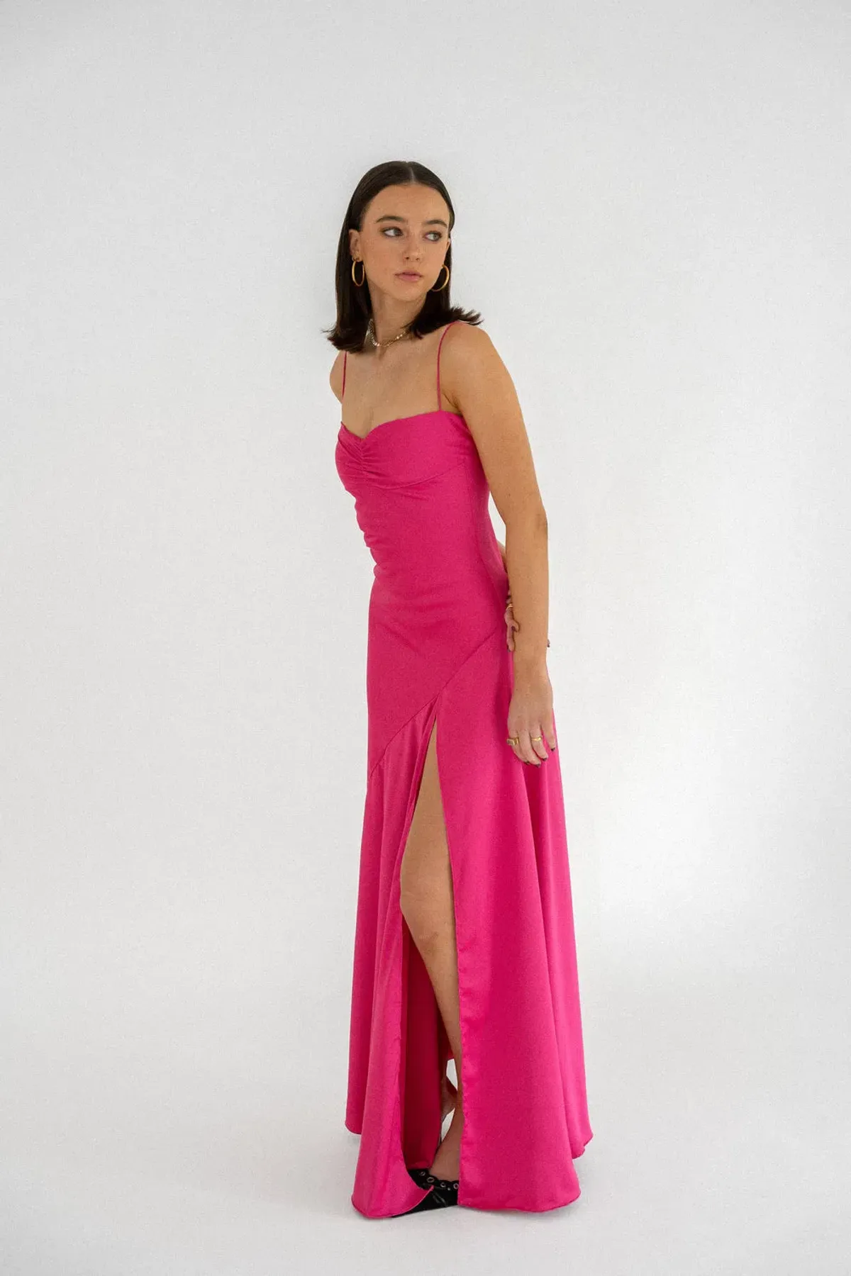 HNTR the Label Gaia Gown Hot Pink Size M / AU 10 - Image 1