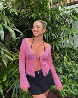 Sacha Cardigan in Azalea Sequin Size XS / AU 6 for rent on The Volte - image 1