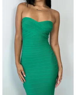 Herve Leger Sara Gown Emerald Size XXS / AU 4 for rent on The Volte - image 2