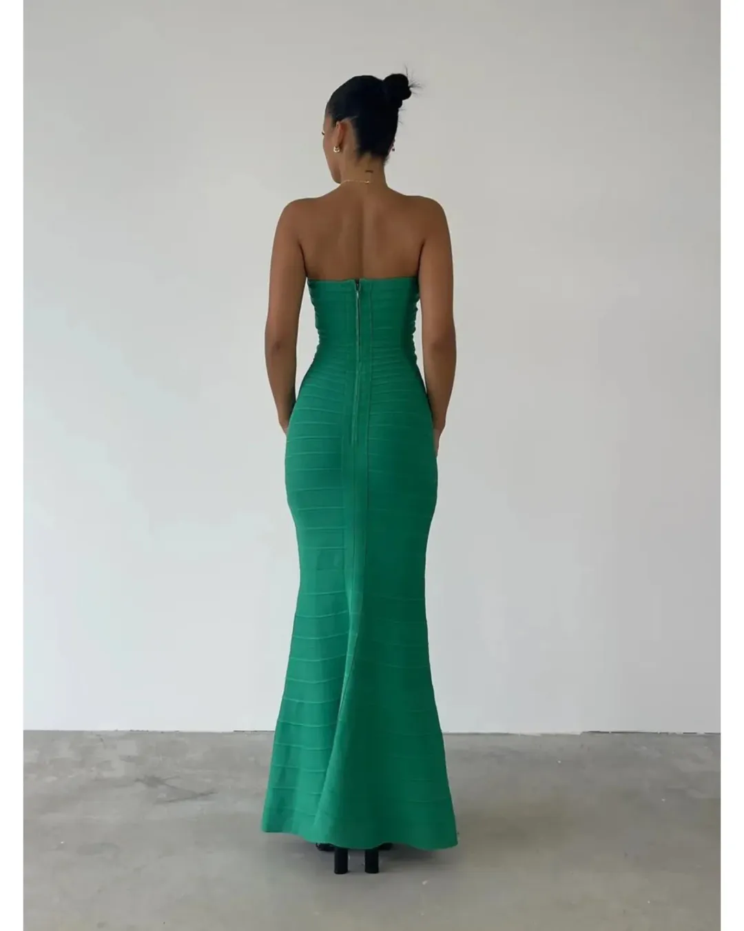 Herve Leger Sara Gown Emerald Size XXS / AU 4 for rent on The Volte - main image