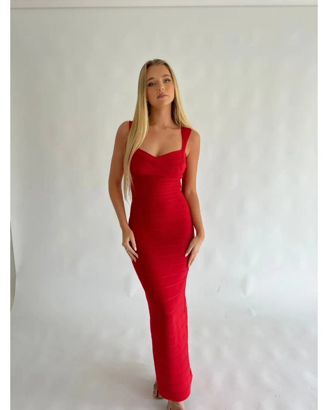 Herve Leger Bandage Gown Papaya Size XS / AU 6 for rent on The Volte - main image