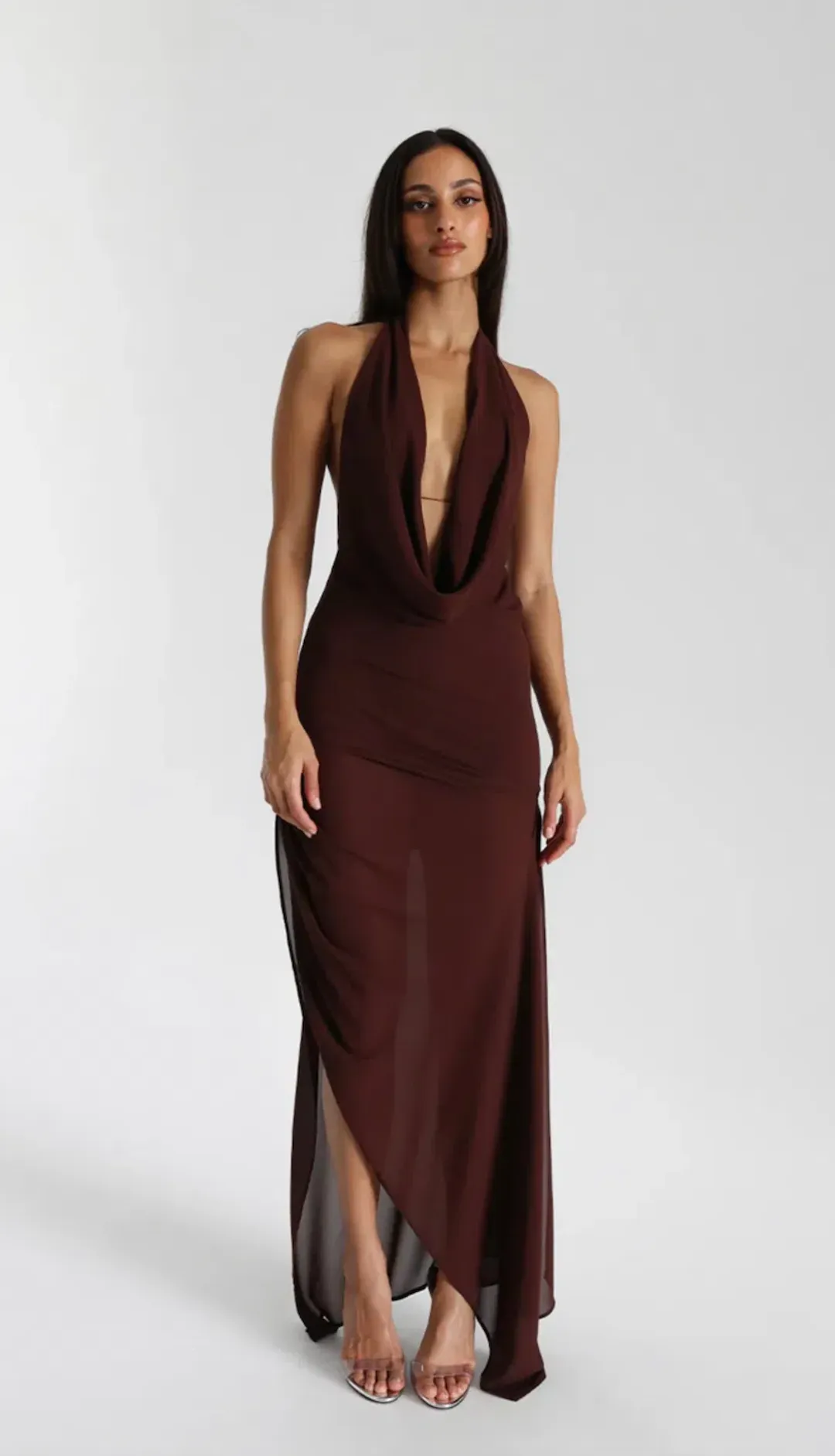 Natalie Rolt Anastasia Dress Espresso Size 1 / AU 8 for rent on The Volte - main image