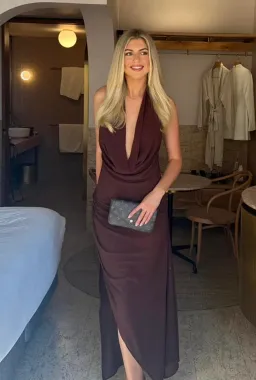 Natalie Rolt Anastasia Dress Espresso Size 1 / AU 8 for rent on The Volte - image 1