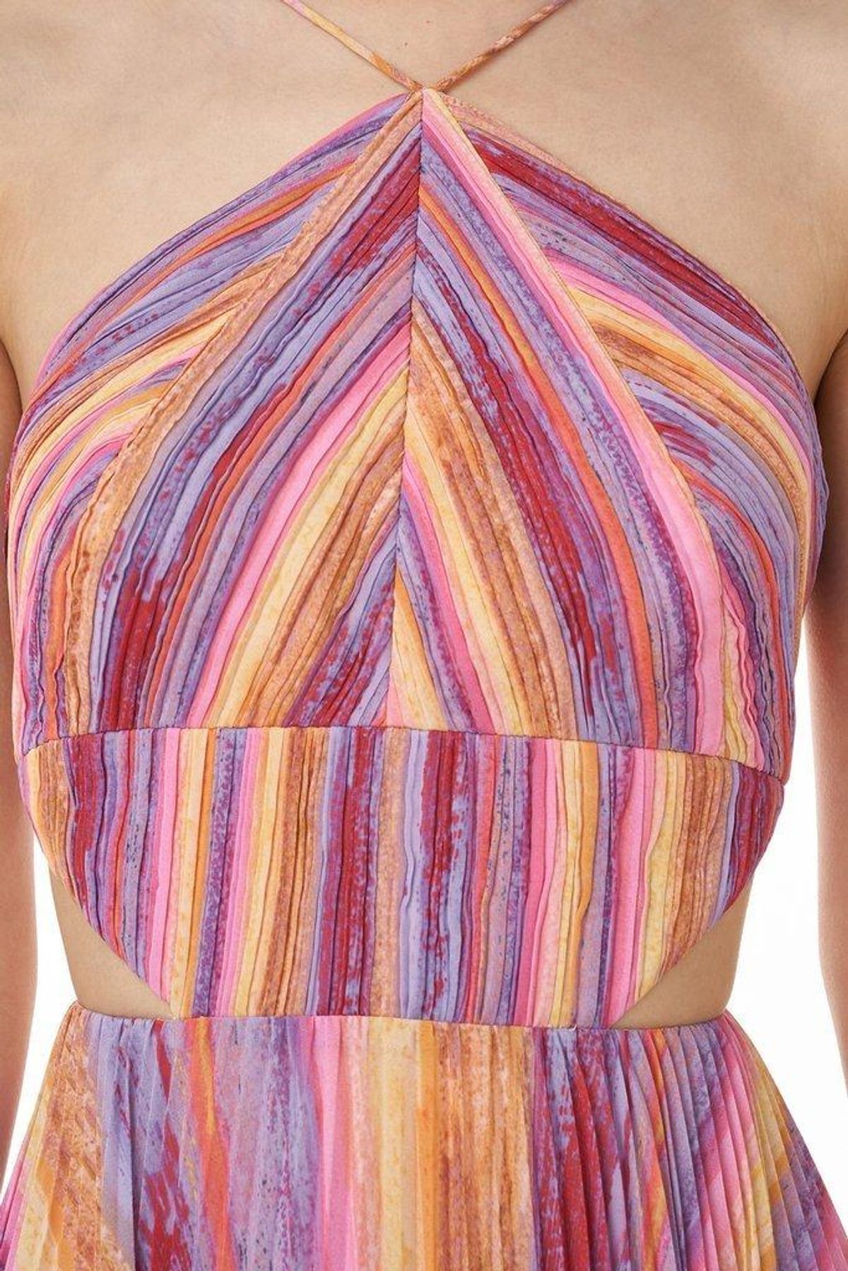 AMUR Janet Cutout Pleated Evening Dress Gown size 8 - Image 6