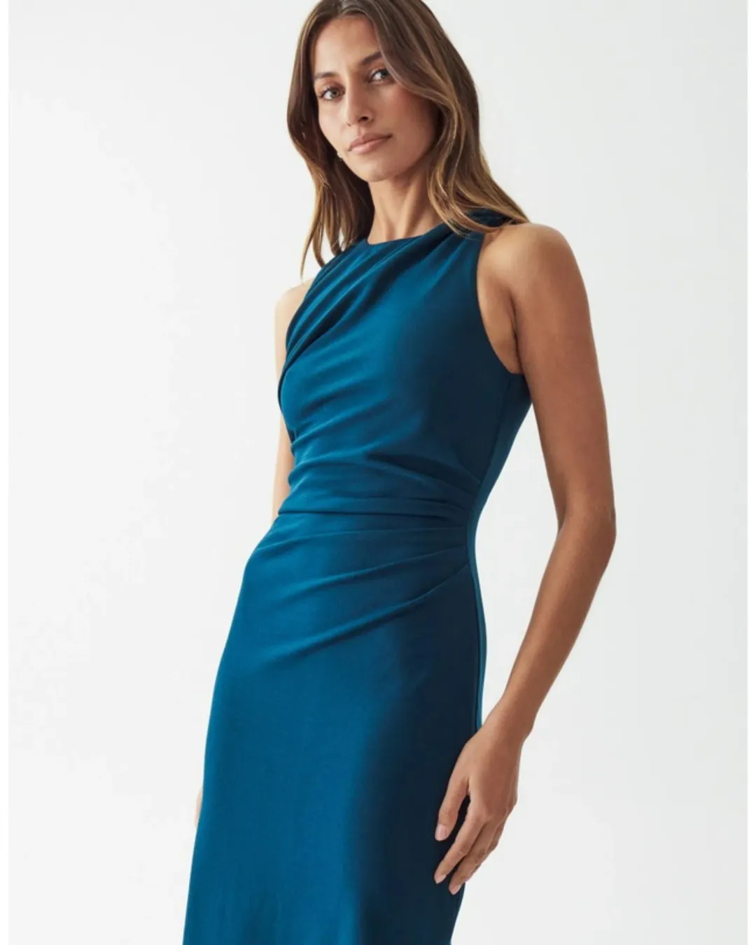 Calia Collection Damiana Midi Dress Teal Size AU 8 for rent on The Volte - main image