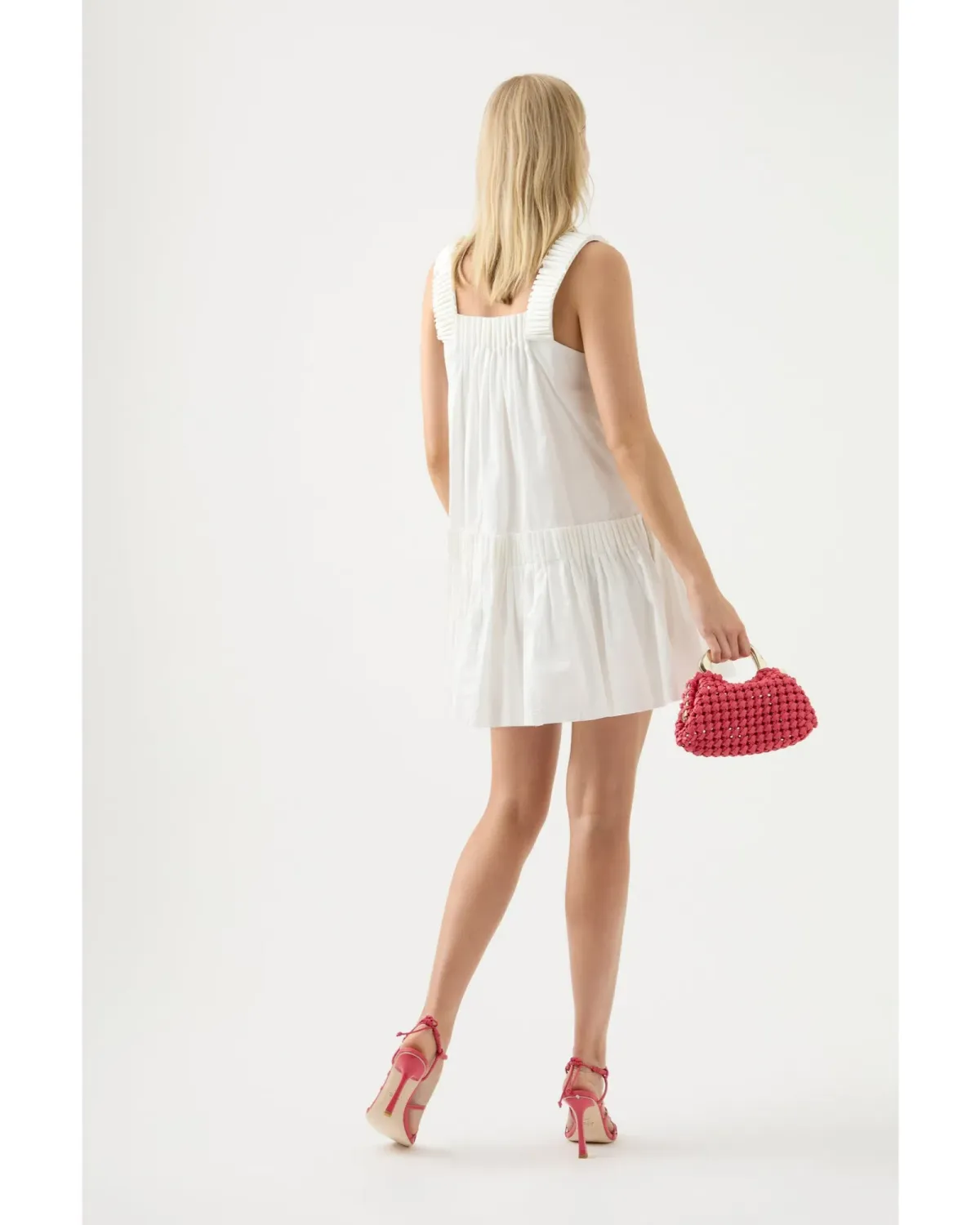 Aje Cecilia Smock Mini Dress Ivory Size AU 14 - Image 3