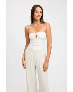 Kookai Tayla Trim Top Coconut Milk Size 34 / AU 6 for rent on The Volte - image 2