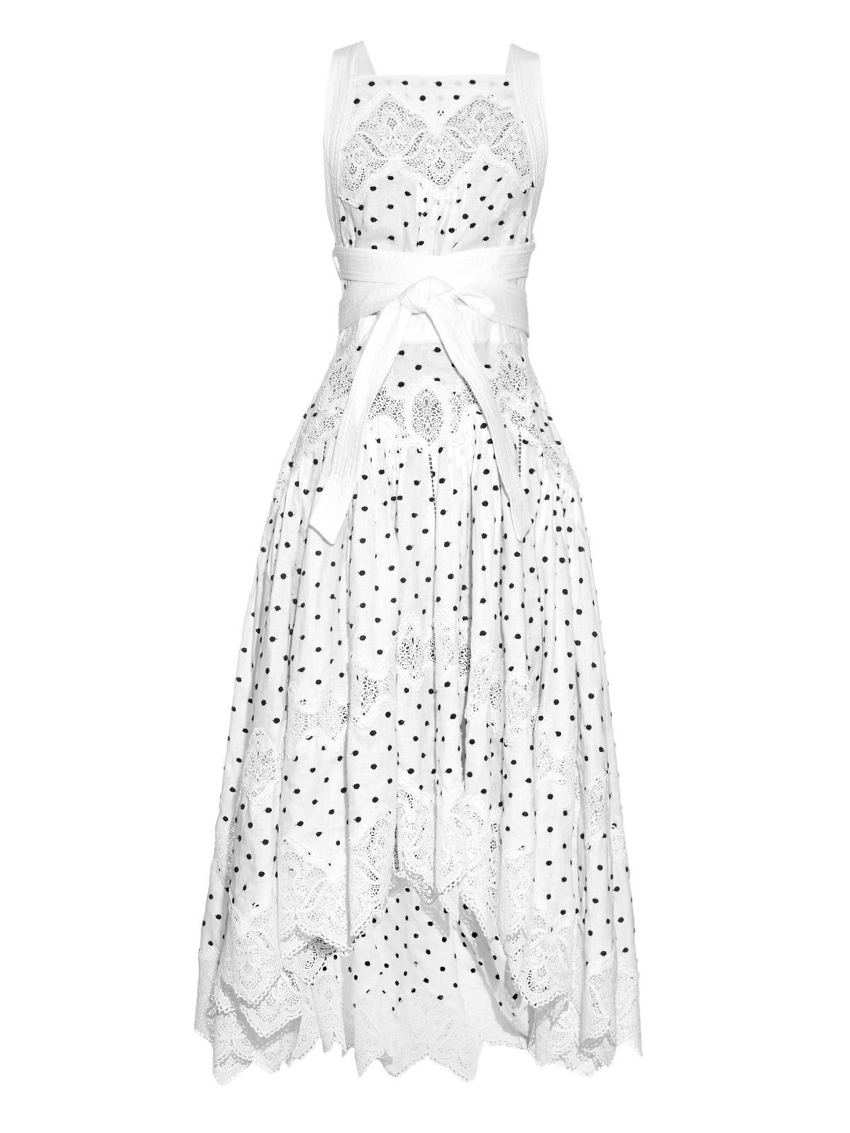 Zimmermann Empire Polka-Dot Dress White Size 0 / AU 8 - Image 4