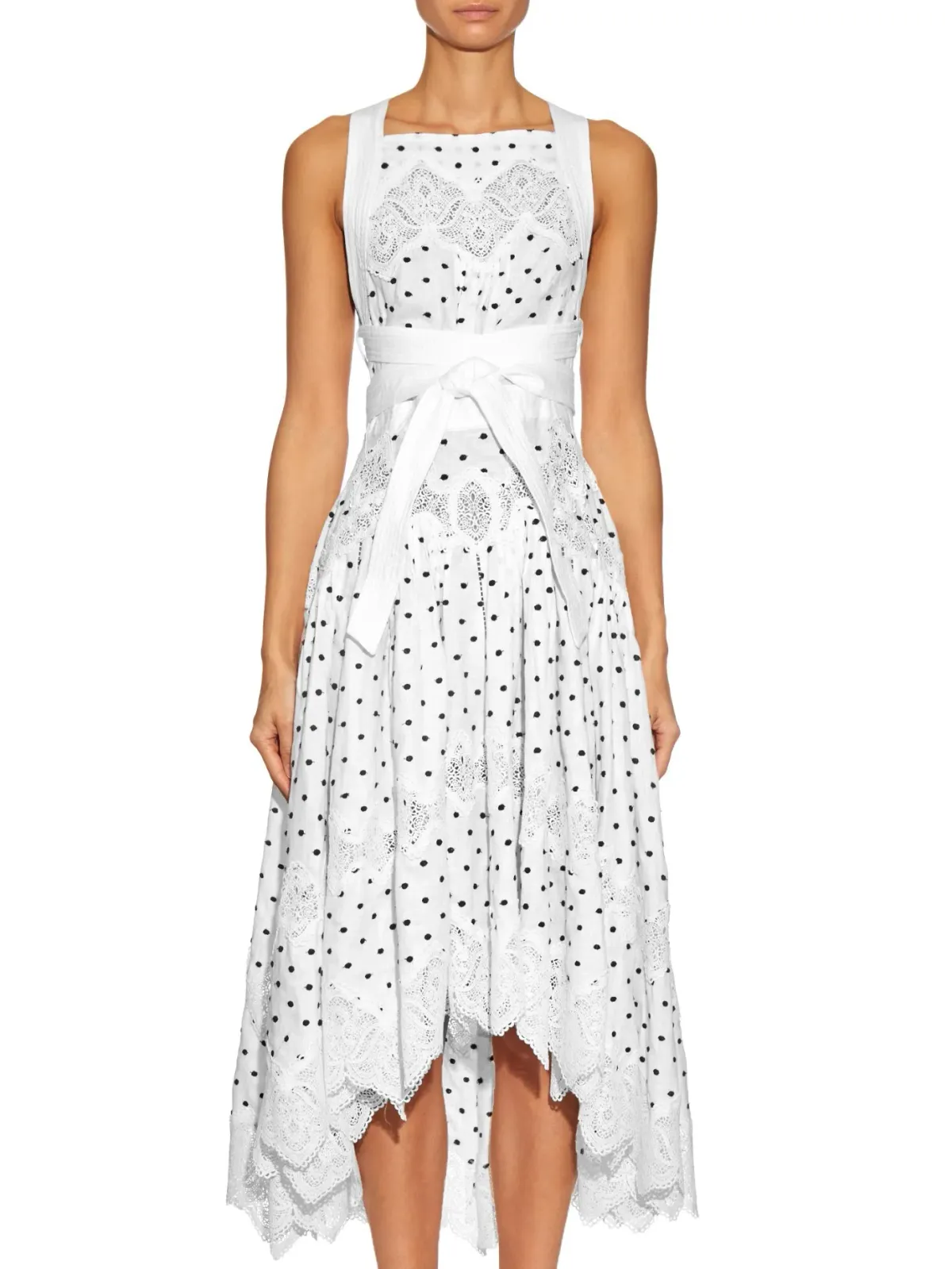 Zimmermann Empire Polka-Dot Dress White Size 0 / AU 8 - Image 2