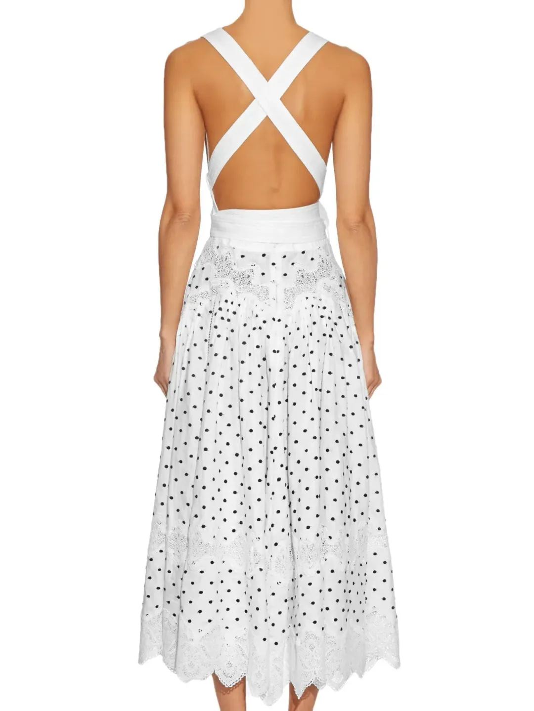 Zimmermann Empire Polka-Dot Dress White Size 0 / AU 8 for rent on The Volte - main image