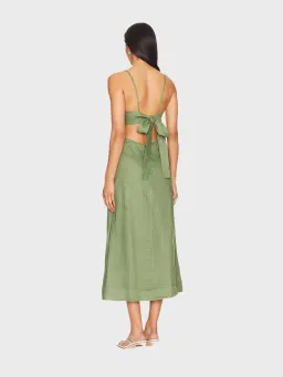 Faithfull the Brand Regina Midi Dress Sage Size 8 for rent on The Volte - image 2