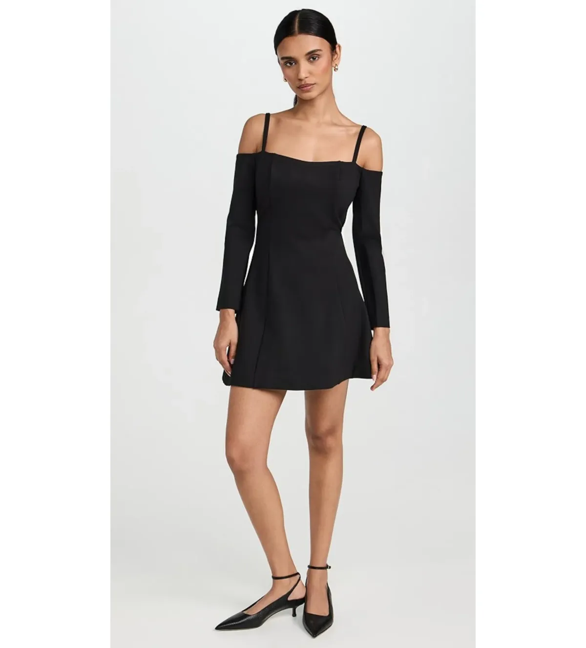 Reformation Donatella Knit Mini Dress Black Size M/Au 10 - Image 1