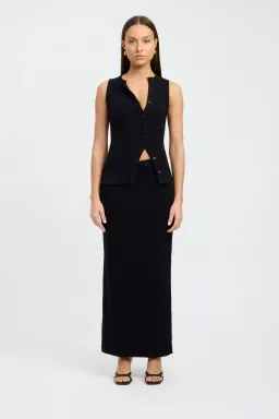 Kookai Bec Button Tank Size 36 and Carter Maxi Skirt Size 36 Set Black for rent on The Volte - image 1