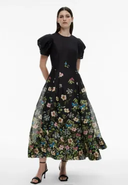 Limited Edition - Black Floral Maxi Dress Size 8 for rent on The Volte - image 2