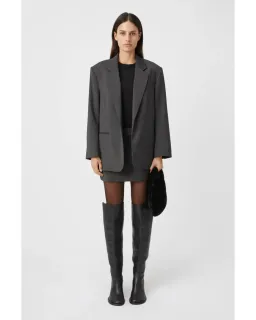 Camilla and Marc Brancusi Blazer and Mini Skirt Set Charcoal Pinstripe Size AU 6 for rent on The Volte - image 1