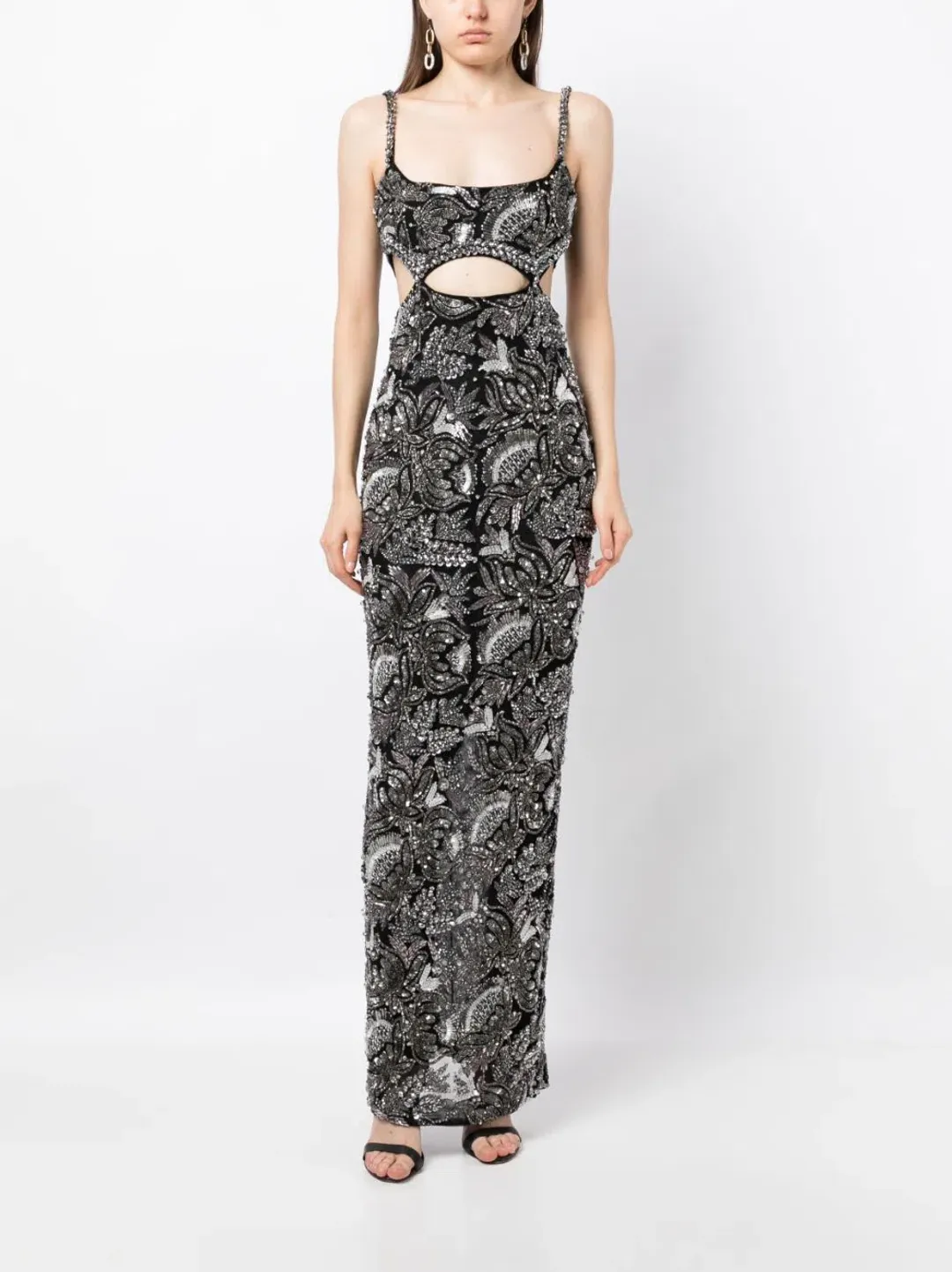 Rachel Gilbert Piper Embellished Gown Black/Silver Size AU 8 for rent on The Volte - main image