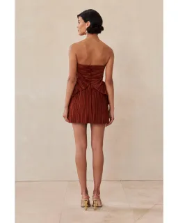 Cult Gaia Charlique Dress in Tannin Size AU 10 for rent on The Volte - image 3
