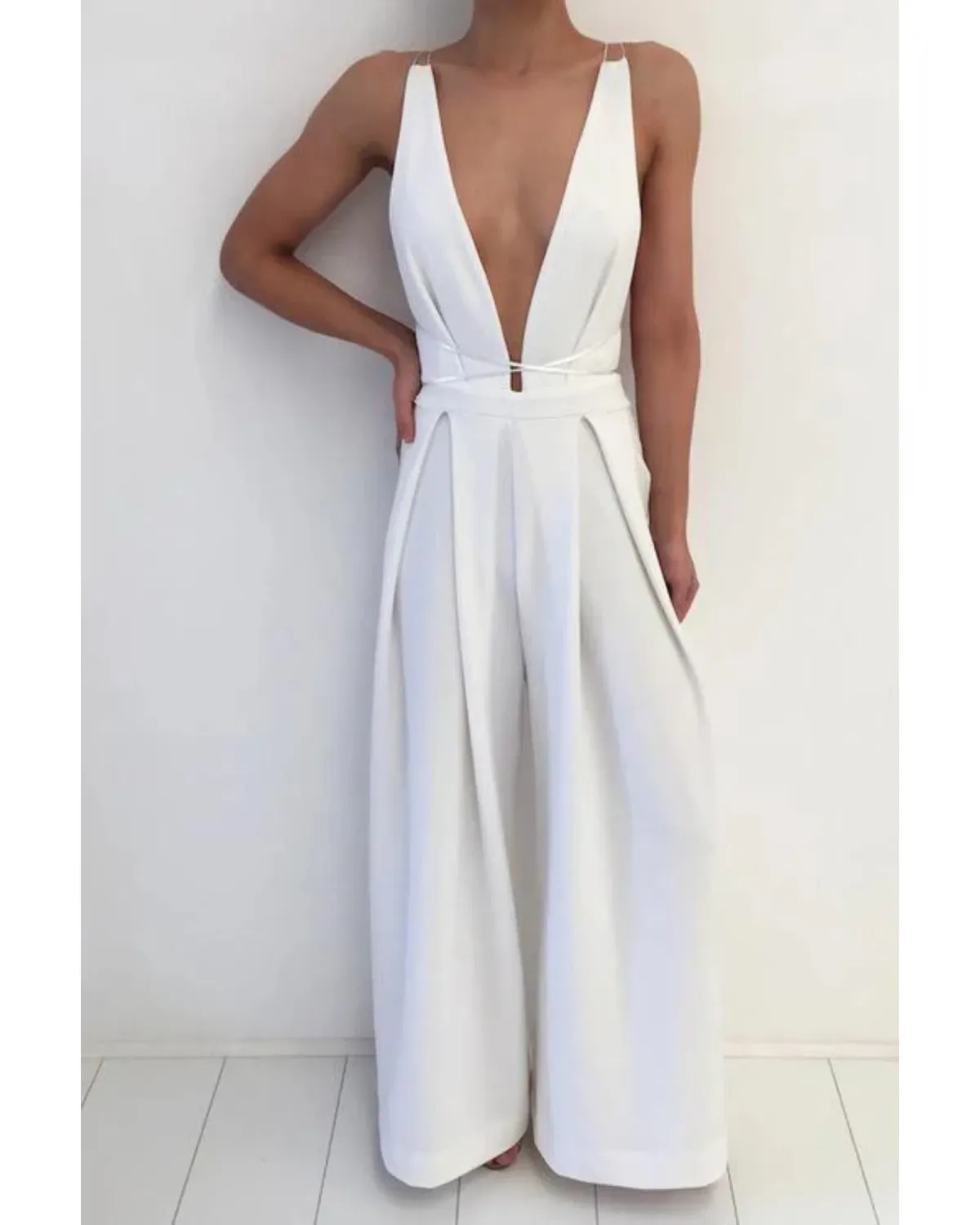 Natalie Rolt Khloe Jumpsuit White Size S / AU 8 - Image 1