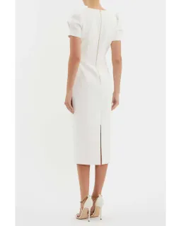 Rebecca Vallance Clarisse Midi Dress in Ivory Size AU 8 for rent on The Volte - image 2