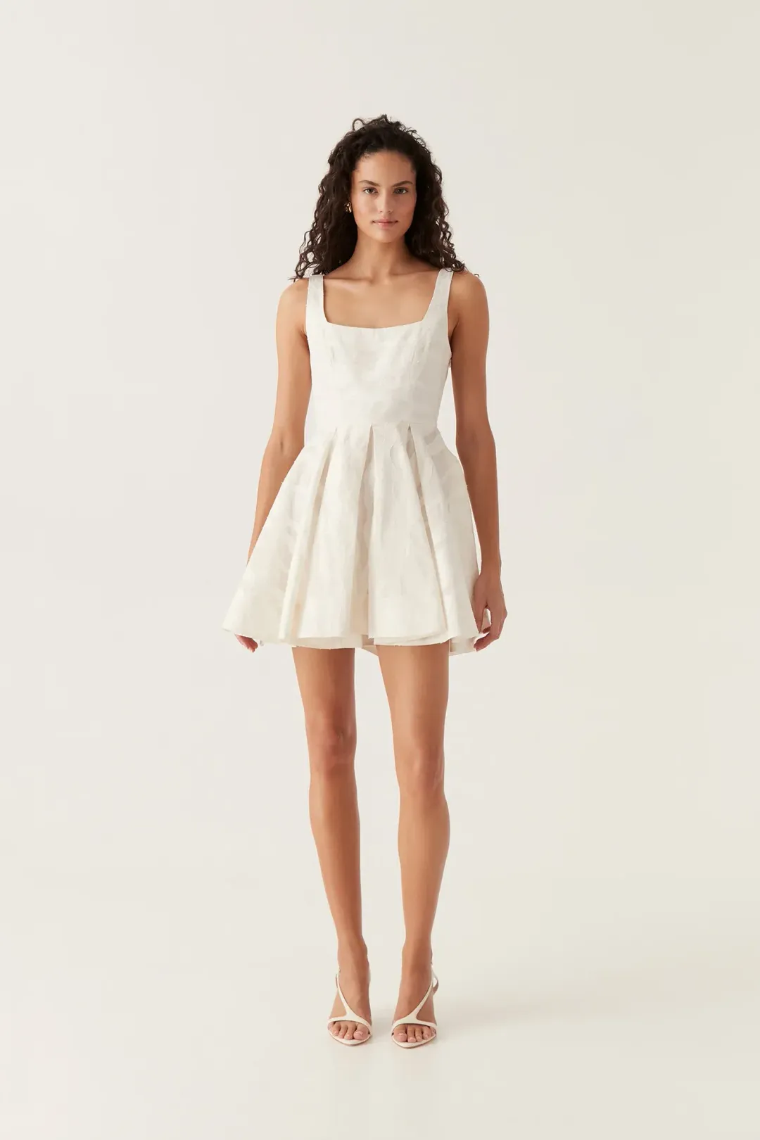 Aje Sophia Braided Mini Dress Ivory Size 12 for rent on The Volte - main image