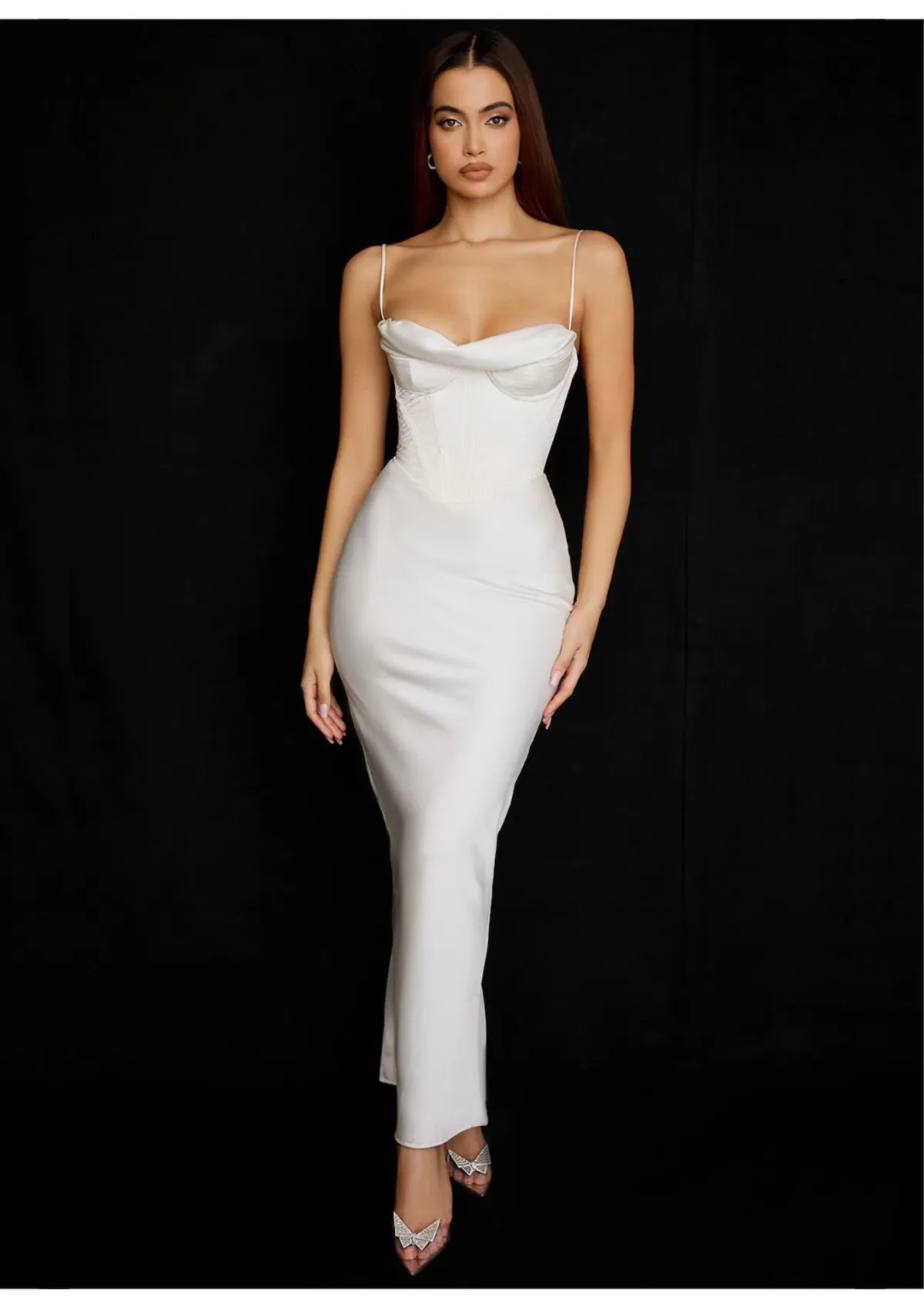 House Of CB Charmaine Corset Maxi Dress Ivory White Size S / AU 8 - Image 1