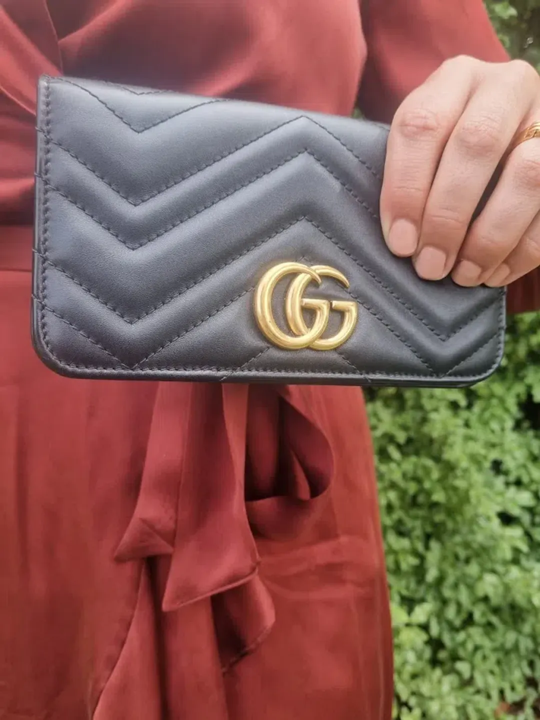 Gucci Calfskin Matelasse Mini Bag Black for rent on The Volte - main image