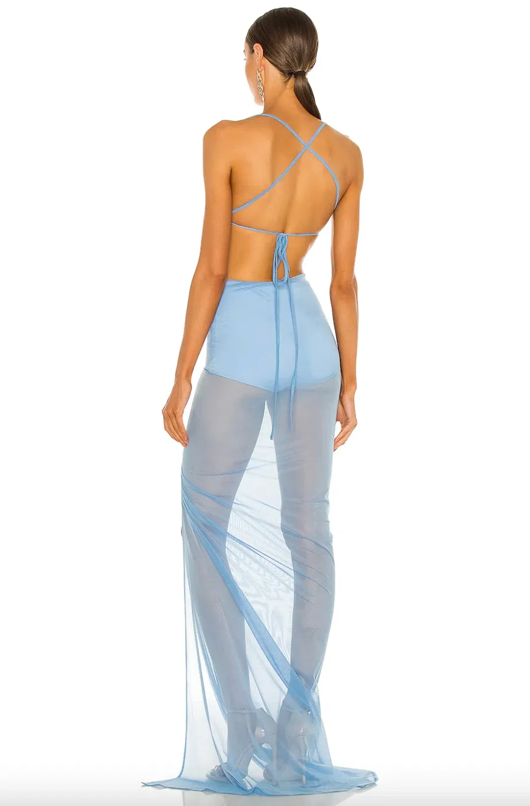 Michael Costello x Revolve Follie Maxi Gown in Periwinkle Size XS / AU 6 for rent on The Volte - main image