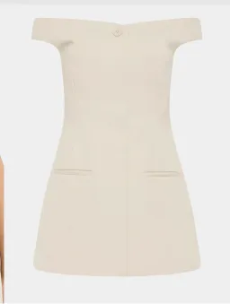 Sir the Label Sandrine Off Shoulder Mini Dress Ecru Size 1/Au 8 for rent on The Volte - image 6