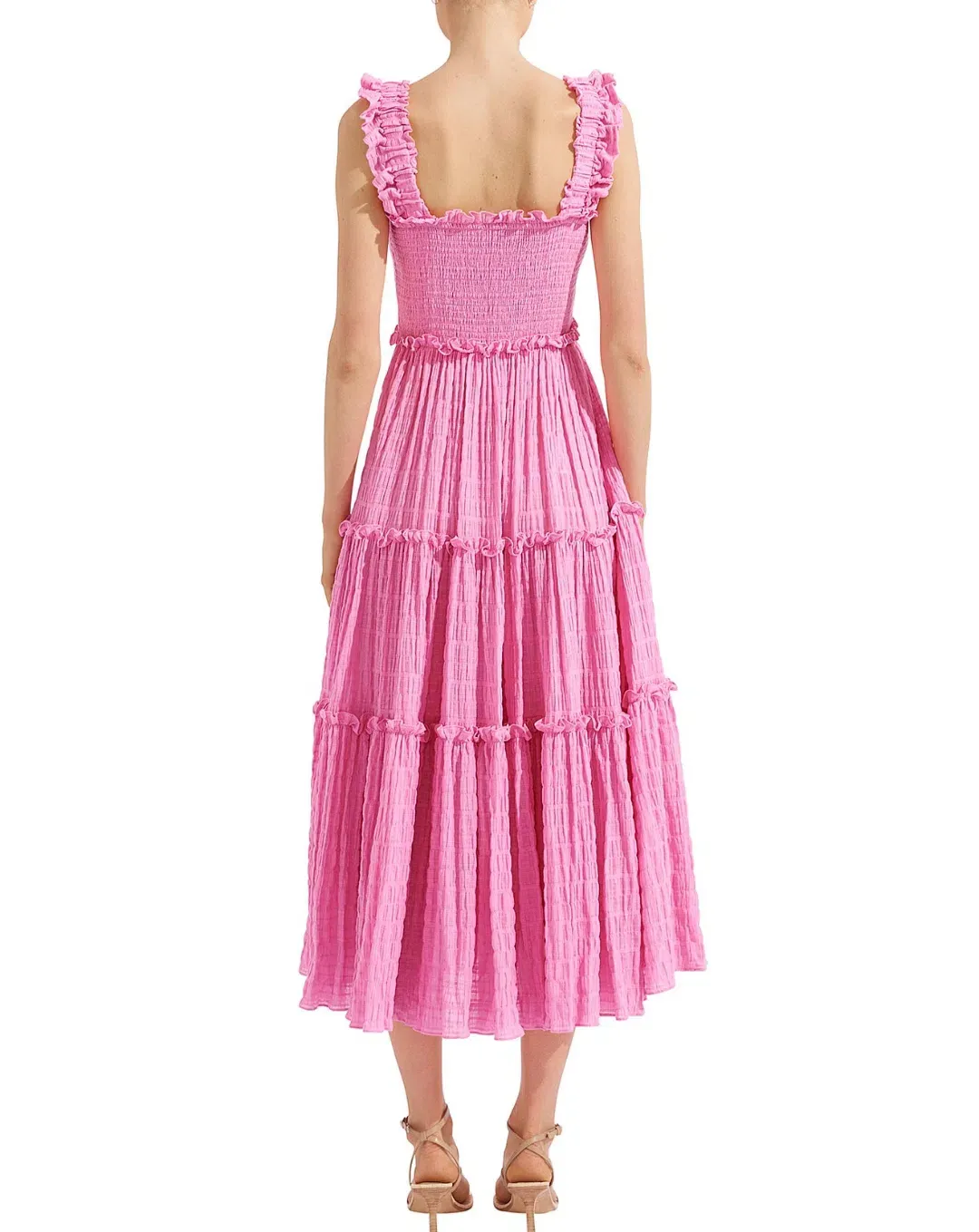 Steele Everly Shirred Dress Pink Size XS / AU 6 for rent on The Volte - main image