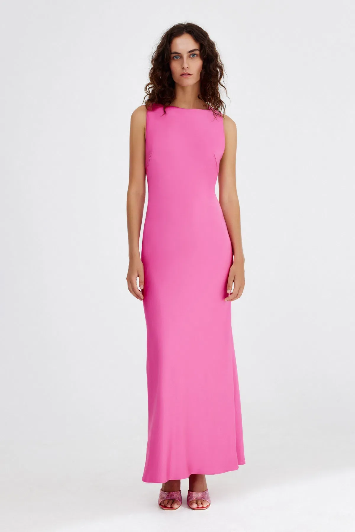 Significant Other Lara Backless Midi Dress Pop Pink Size 16 for rent on The Volte - main image