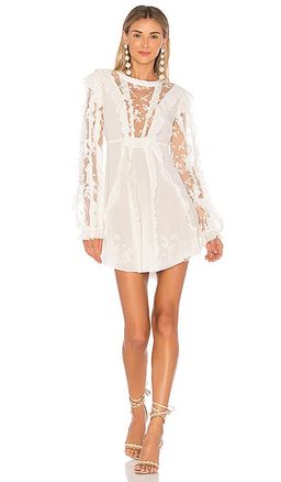 For Love & Lemons Rosebud Ruffle Mini Dress for rent on The Volte - image 1