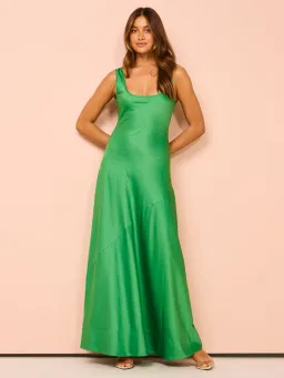 By Nicola Beneath the Stars Bias Cut Slip Dress Verde Size 16 for rent on The Volte - image 1