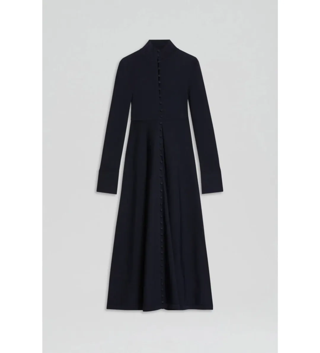 Scanlan Theodore Crepe Knit Button Polo Midi Dress in Navy Size 6 for rent on The Volte - main image