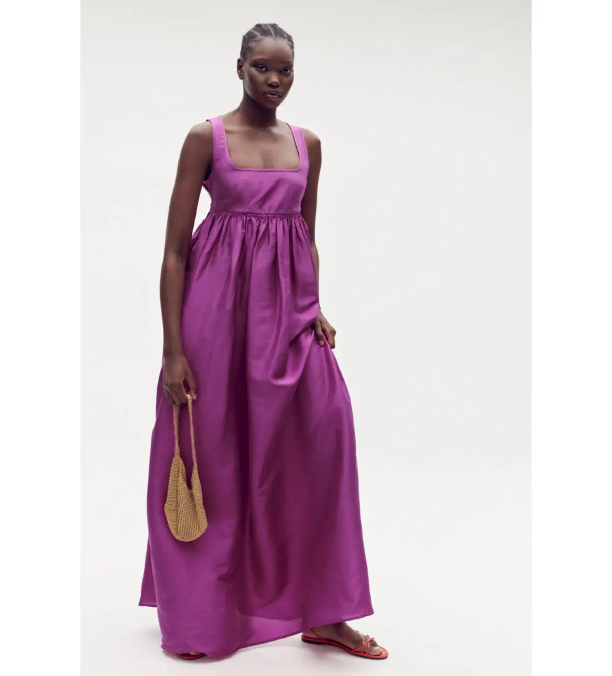 Oroton Strappy Maxi Sundress in Magenta Size 12 - Image 2