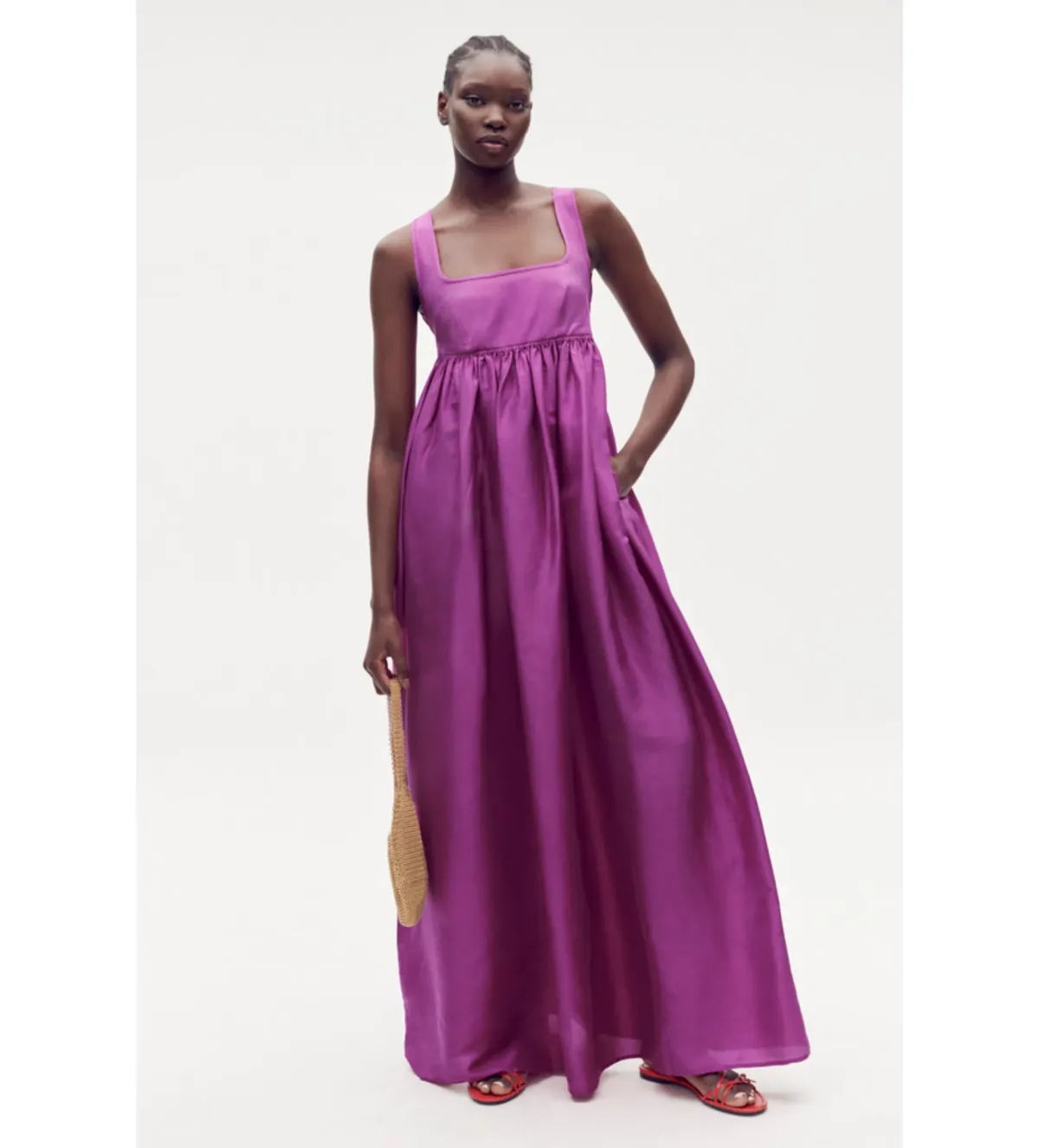 Oroton Strappy Maxi Sundress in Magenta Size 12 - Image 1